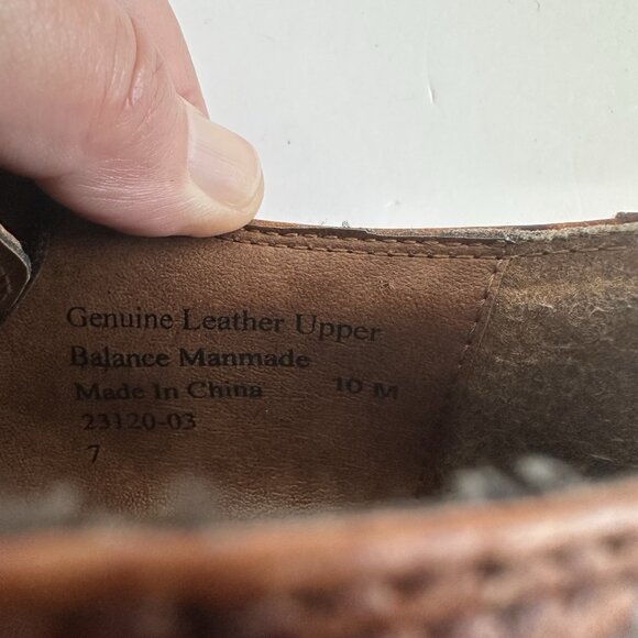 Stacy Adams Genuine Leather Ostrich/Alligator Oxfords Men's Size‎ Size 10M Brown - Picture 12 of 16